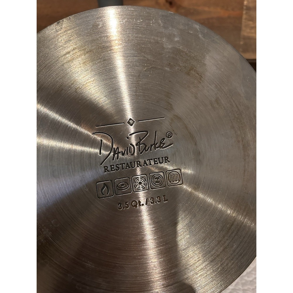 3.5QT David Burke Gourmet Pro Stainless Saucepan w/Steam Release Lid - Picture 10 of 11
